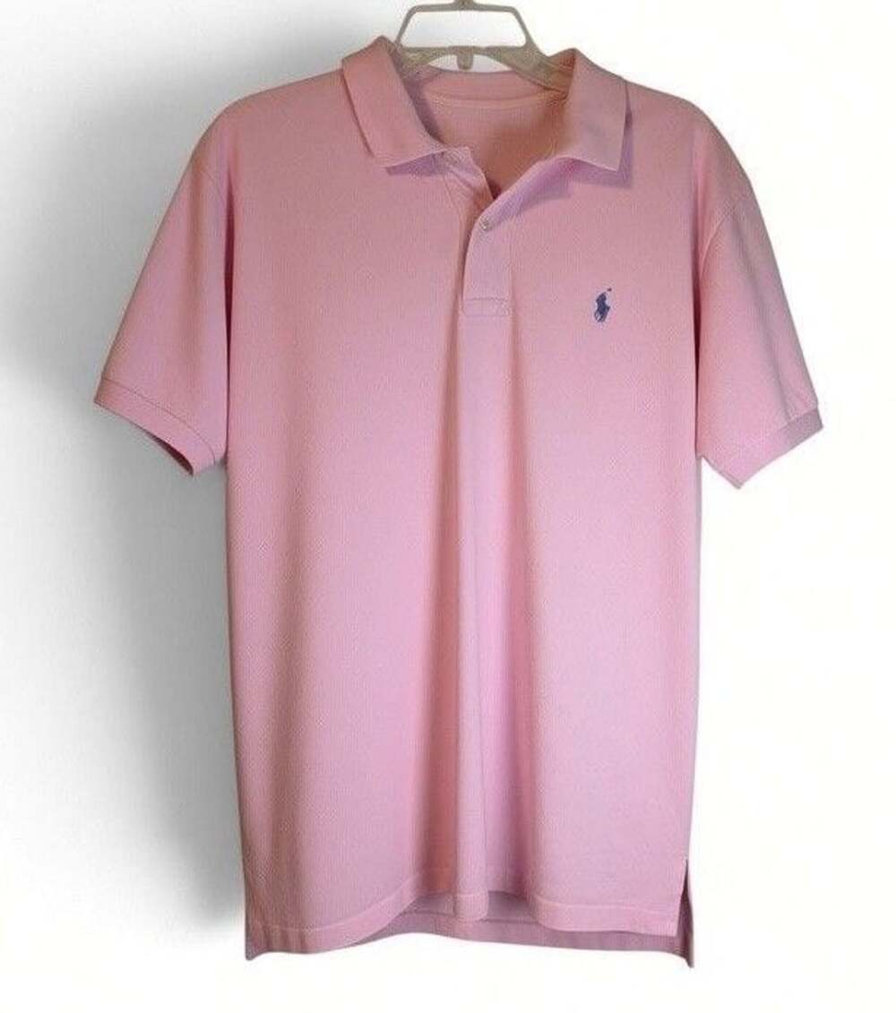 Polo Ralph Lauren Polo Shirt Size L Pink Cotton